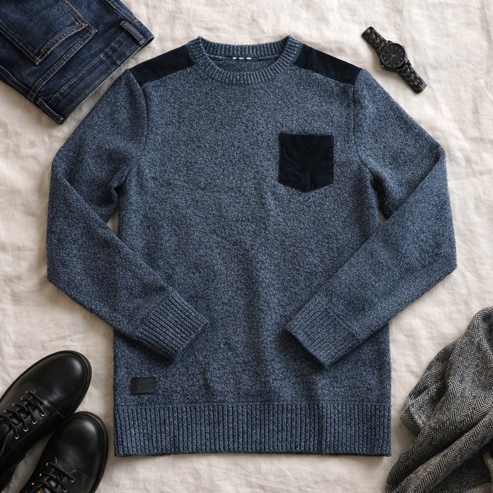 Buffalo David Bitton Fleece-Lined Knit Crew | Casual Luxe Fall Layer